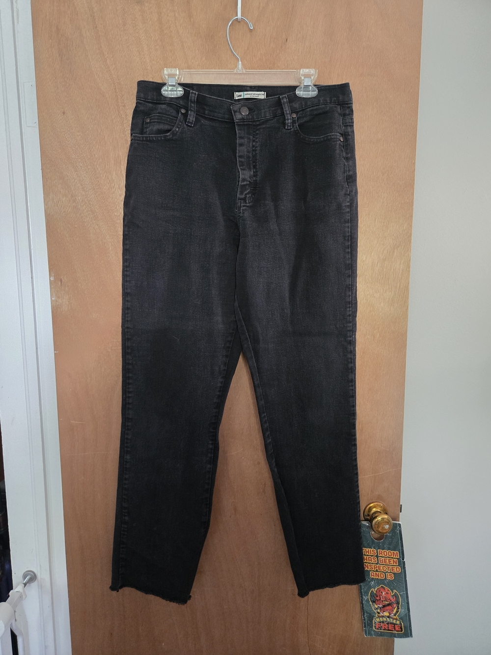 Lee Relaxed Straight Jeans in Black Denim
